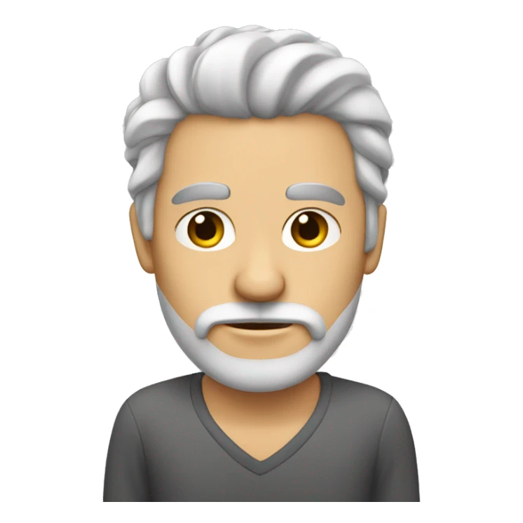 HOMBRE BLANCO PELO GRIS CON CHIVERA sticker