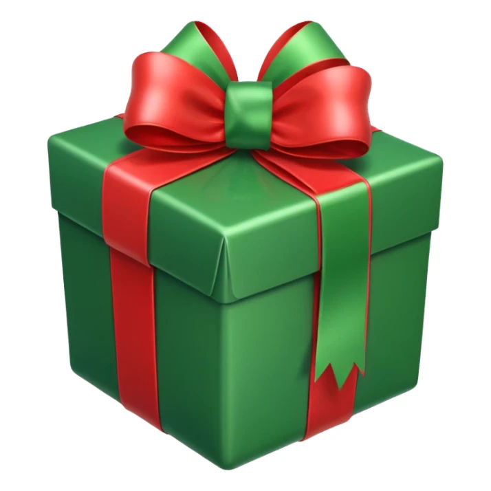 Present Box green and red sticker