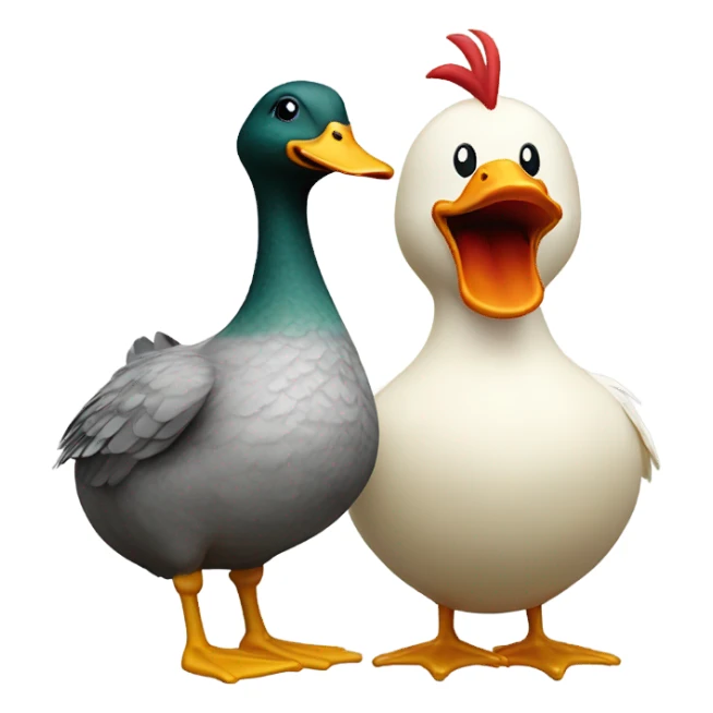 DUCK VS CHICKEN sticker