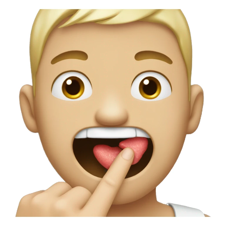 blushing emoji biting it’s finger sticker