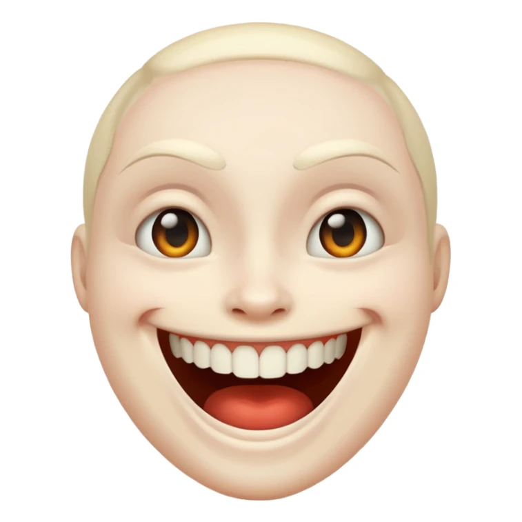 scary wide smile sticker