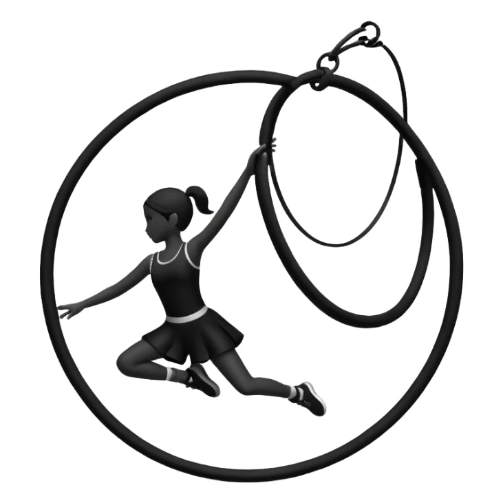 aerial hoops silhouette  sticker