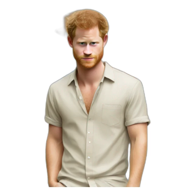 Prince Harry as a beach bum sticker
