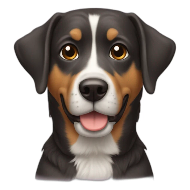 chien avec obergine sticker