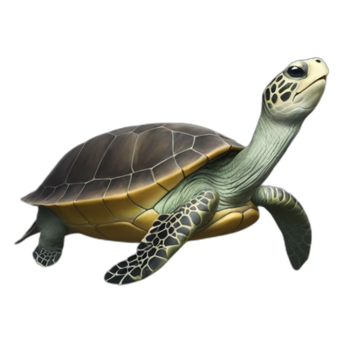 tortue sur baleine sticker