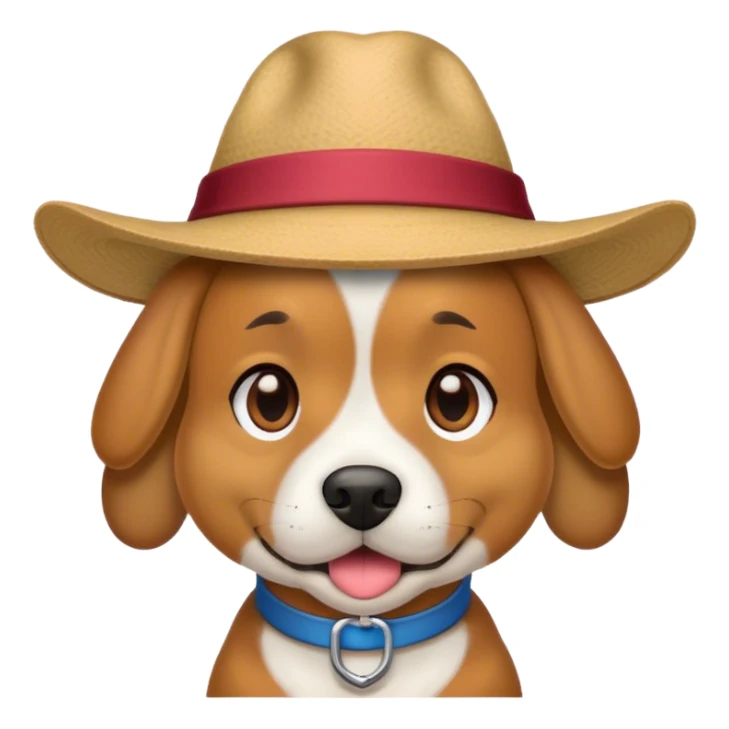 cane con il cappello sticker