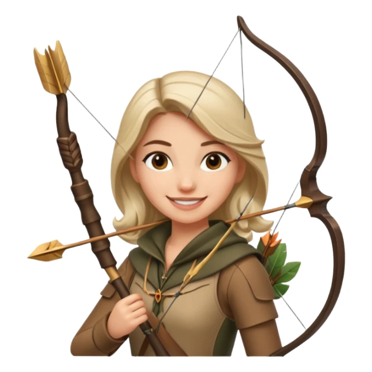 ich möchte ein Emoji einer Jägerin sticker