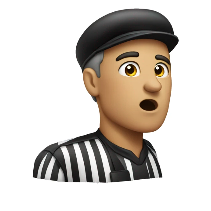 referee whistling sticker