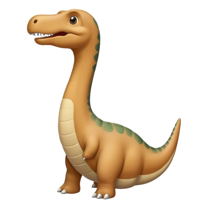 humorous phallic-shaped diplodocus neck emoji, no text sticker