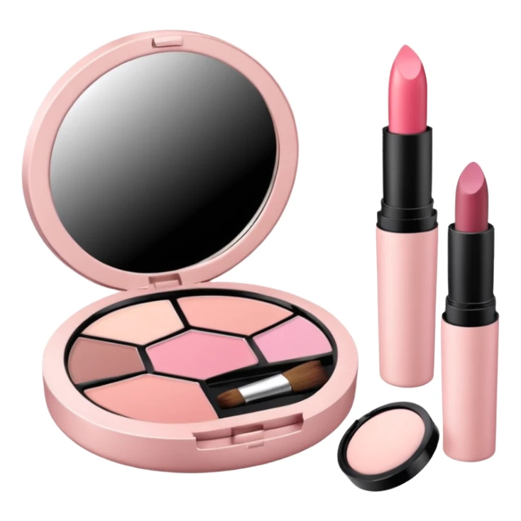 light pink makeup set sticker