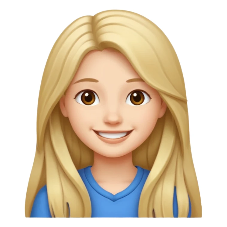 Дівчина з простими довгим волоссям sticker