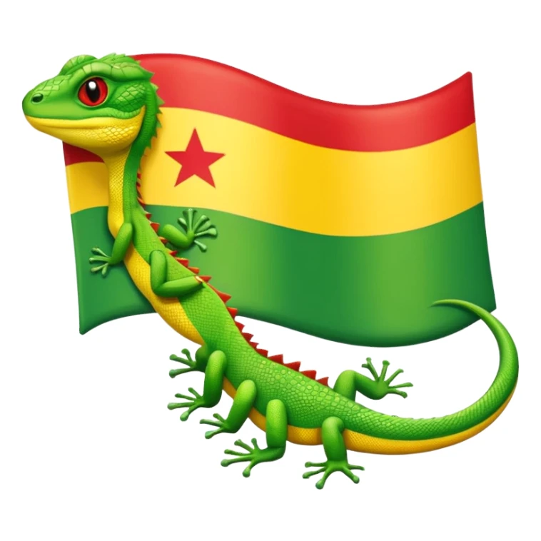 Kürdish flag and lizard sticker