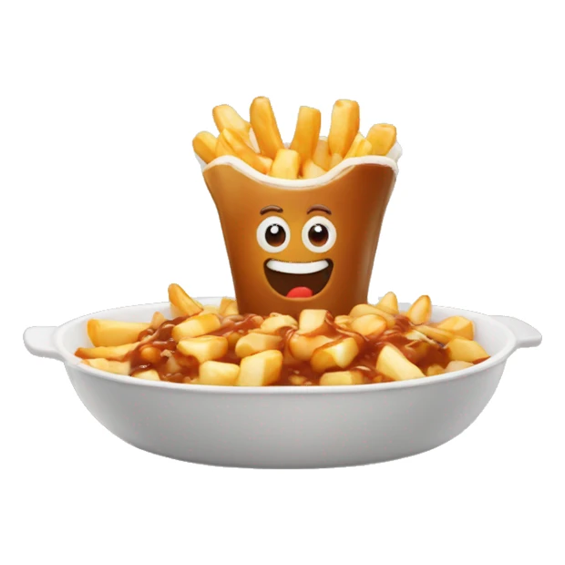 Poutine qui manger  sticker