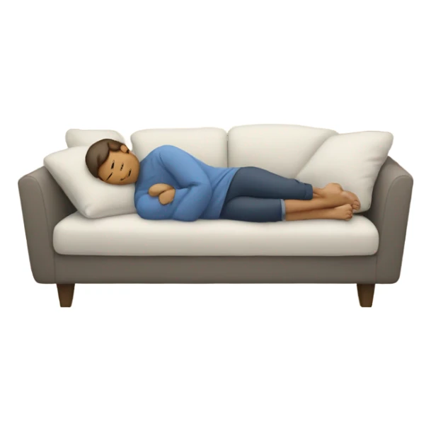 sleeping on the couch sticker