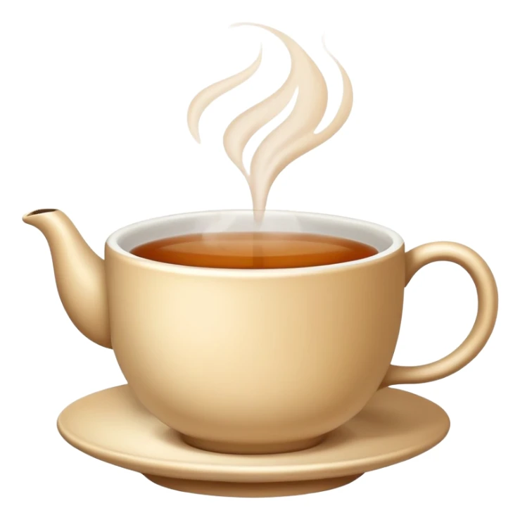 steaming cup of tea sticker