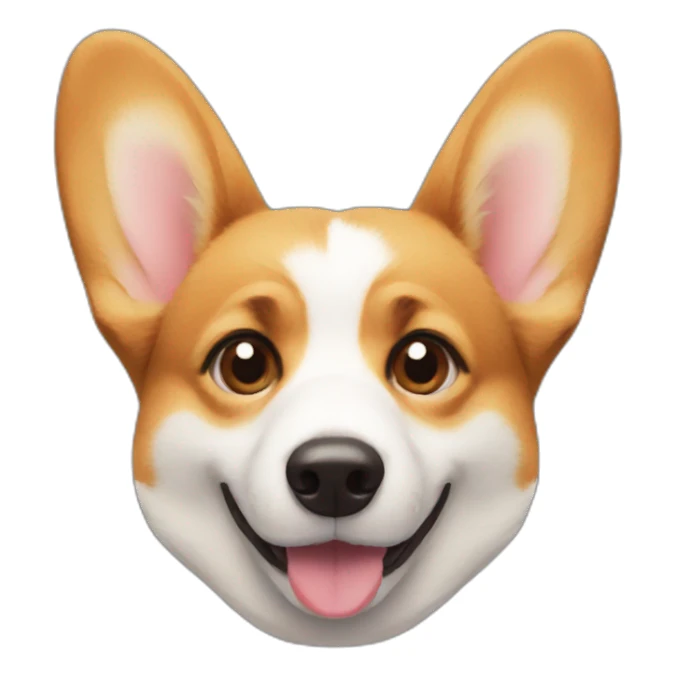 corgi face sticker
