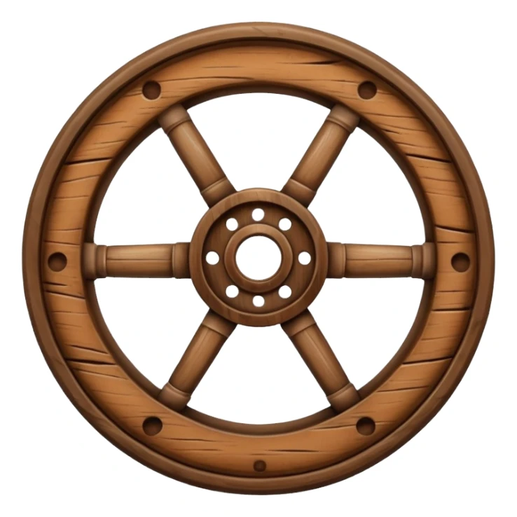 wooden Wheel sticker