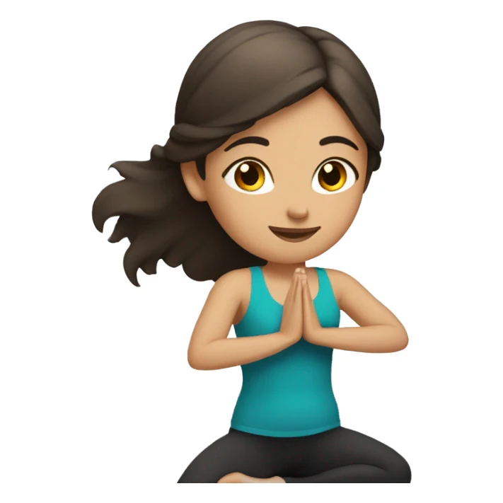 Brunette girl doing yoga  sticker