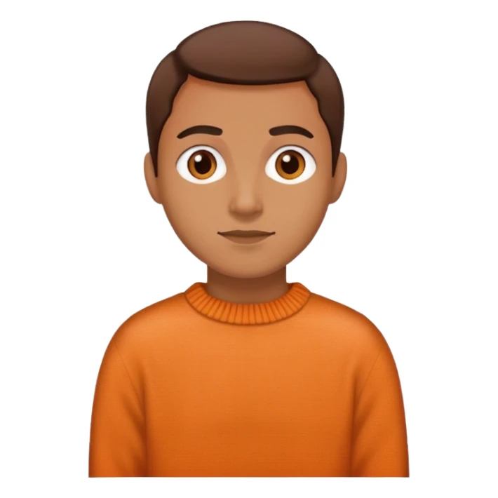 Orange and brown warm sweater sticker