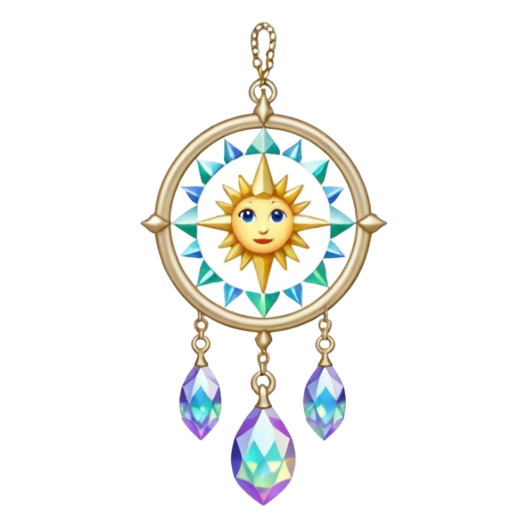 Hanging crustal sol Celestia suncatcher  sticker