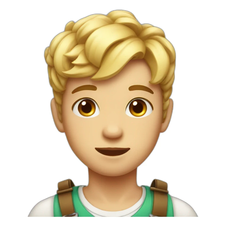 cute fair boy with bow on head  sticker