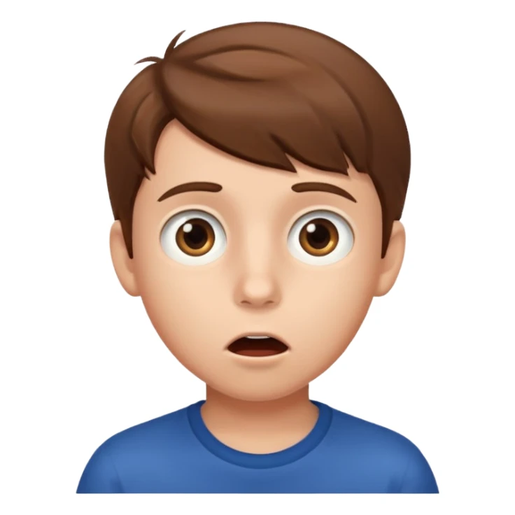 boy surprise face sticker