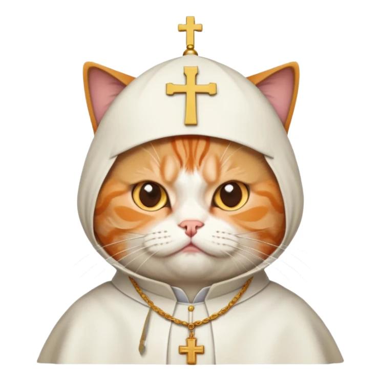Trump cat with pope clothes sticker
