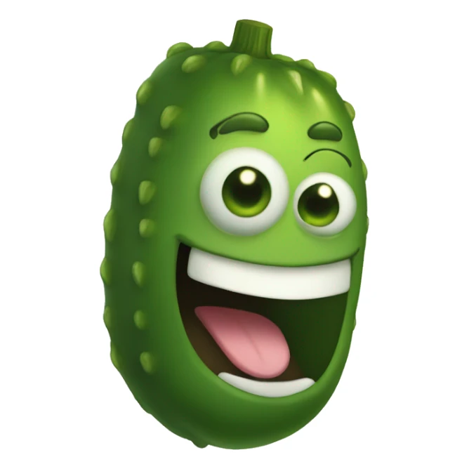 smiling pickle  sticker