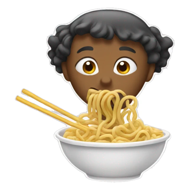eating noodle sticker