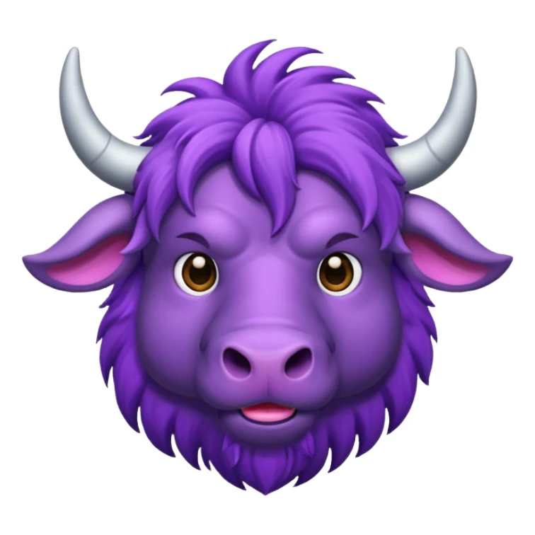 a purple yak Head sticker