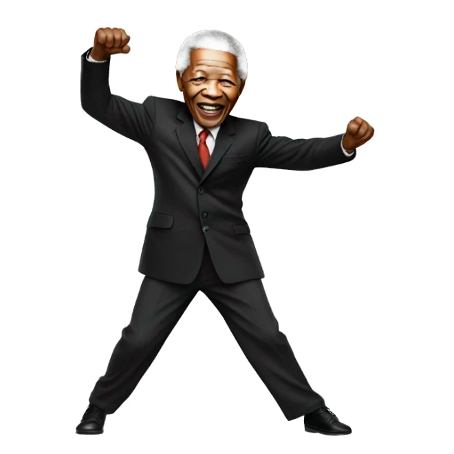 Nelson Mandela dancing sticker