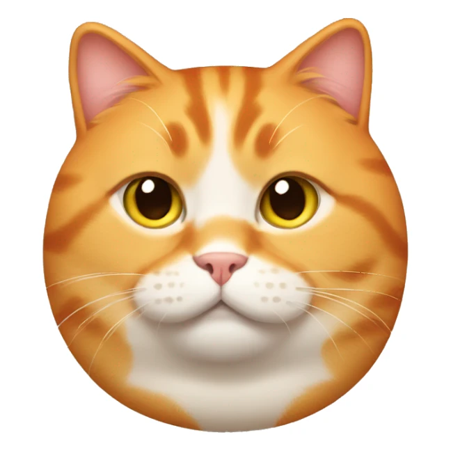 fat orange cat sticker