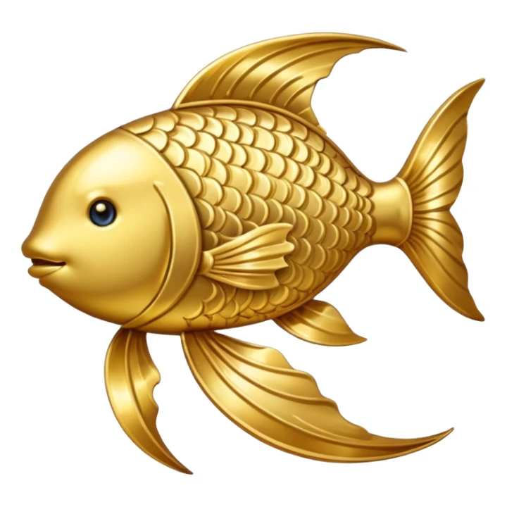 Gold Pisces sign sticker