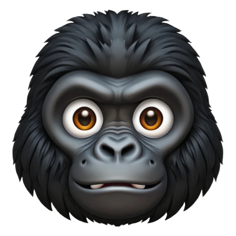 A black gorilla face sticker