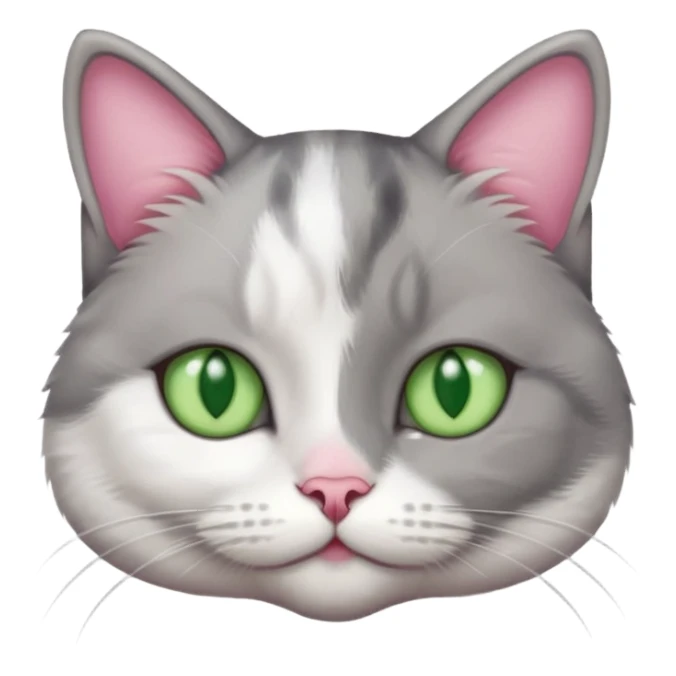 grey and white cat called bean sticker