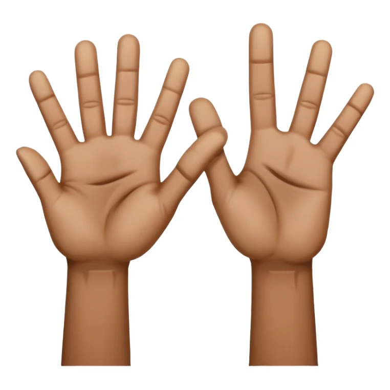 begging hands, palms up sticker