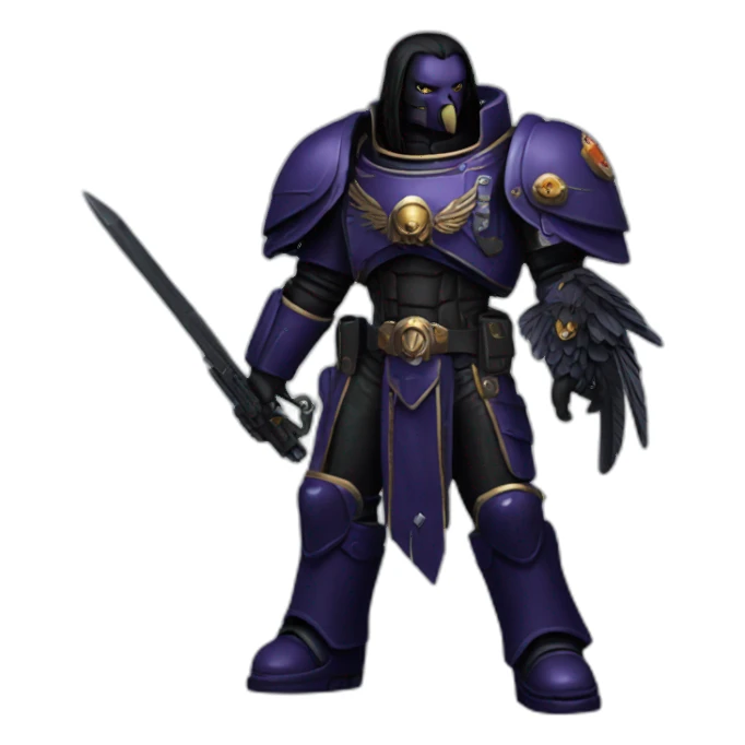 Raven, space marine, 40k, corax sticker