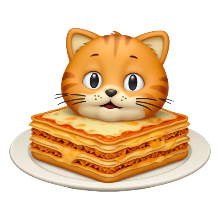 Generate me a Garfield Lasagna png sticker