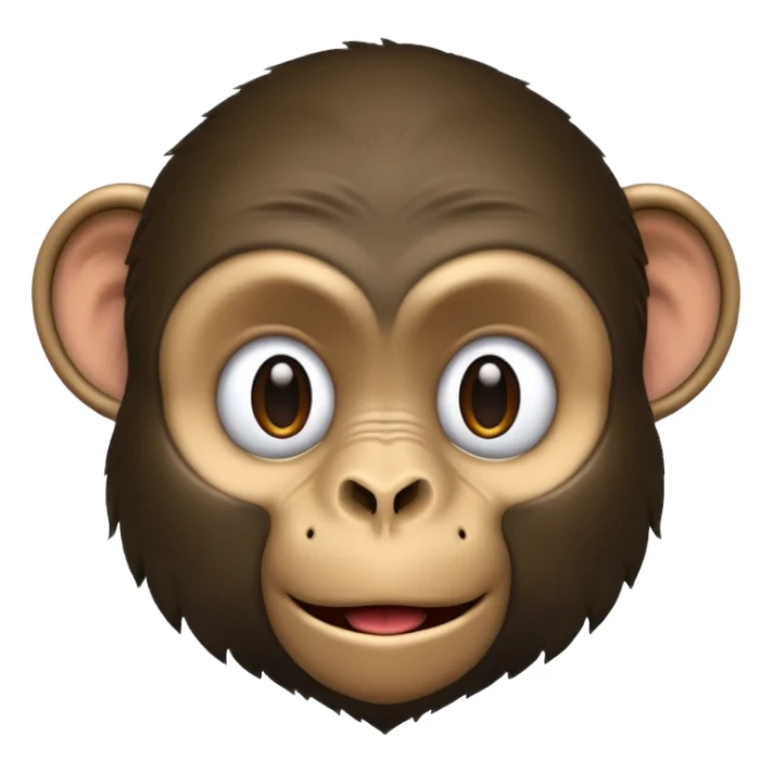 black monkey with human sticker