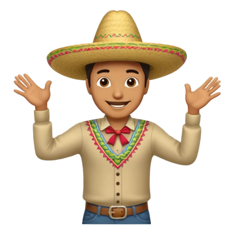 A Man Dancing with a Mexican Hat sticker