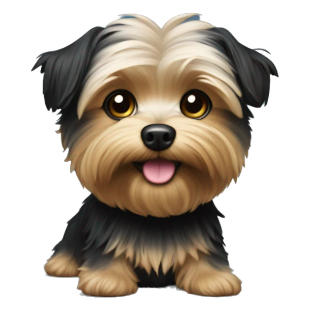 Un petit Morkie Noir sticker