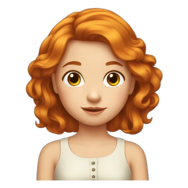 Petite fille rousse sticker