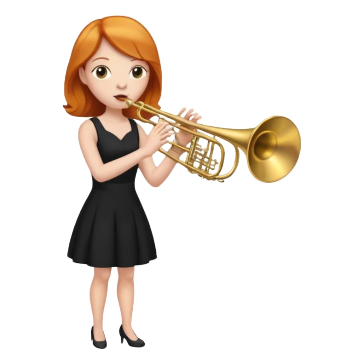 Ginger woman playing trombone sticker