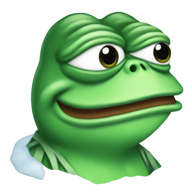pepe the frog frozen cold sticker