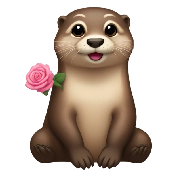 Loutre rose  sticker