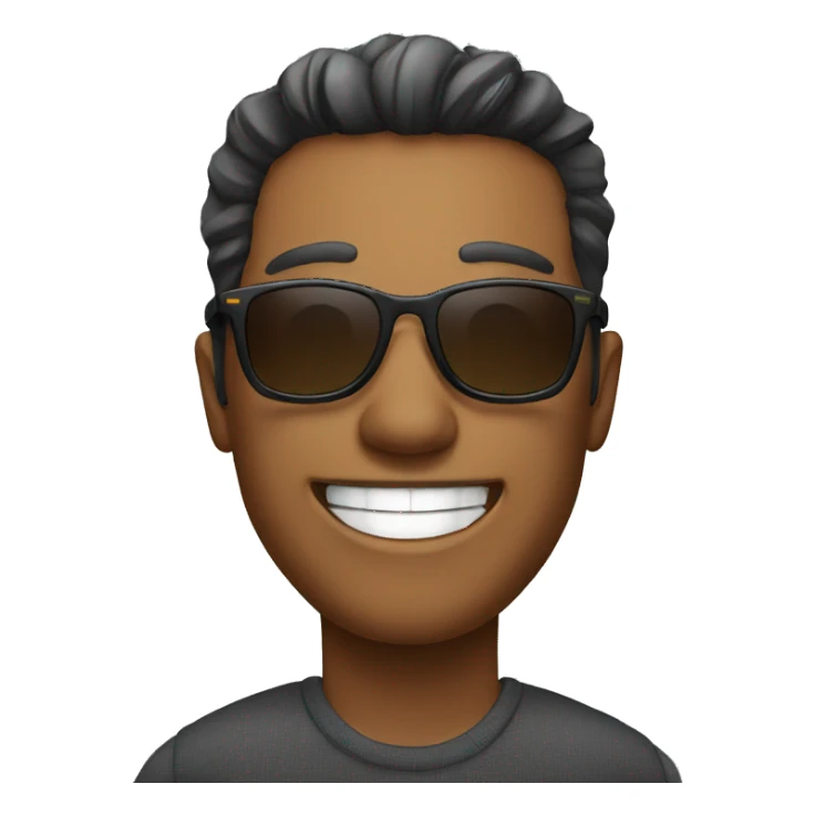 smiling man with sunglasses sticker