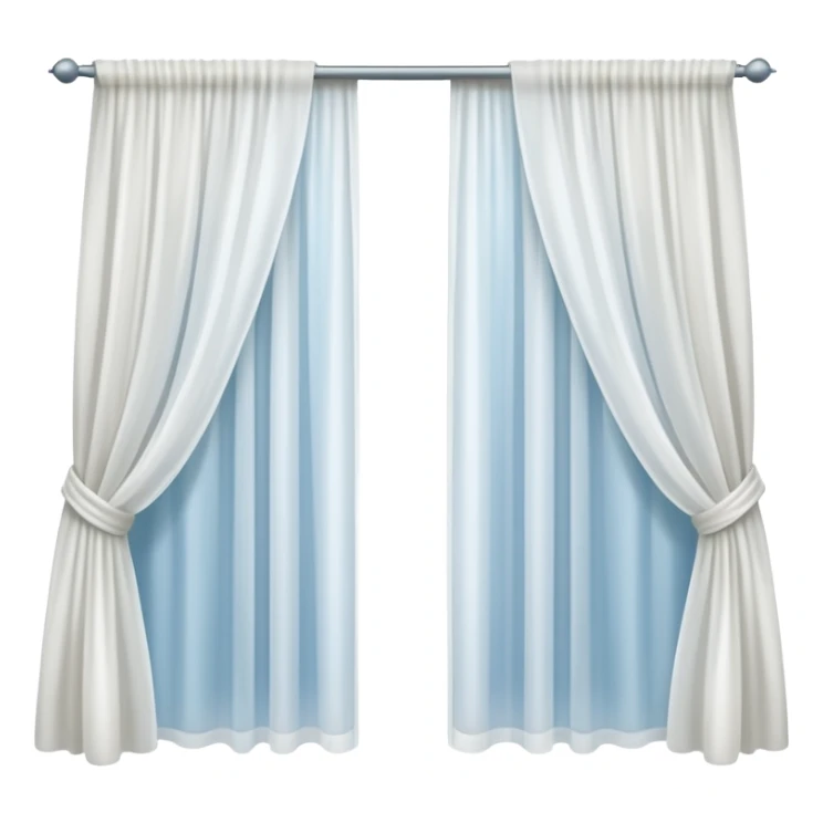 Окно с развивающиеся шторы sticker