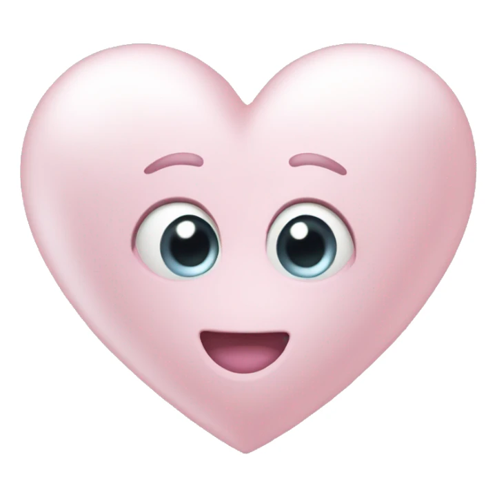 pearl light pink heart sticker