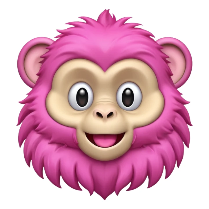 pink monkey sticker