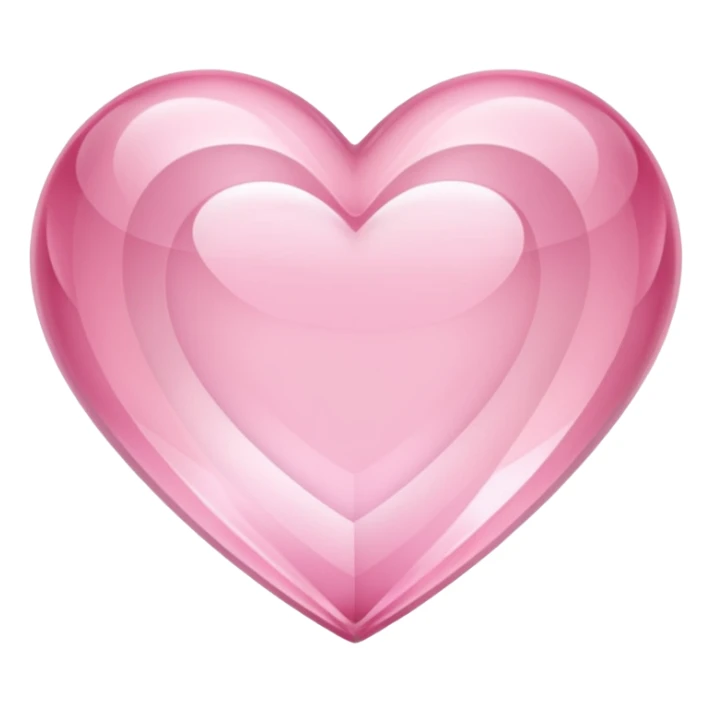 light pink crystal heart sticker